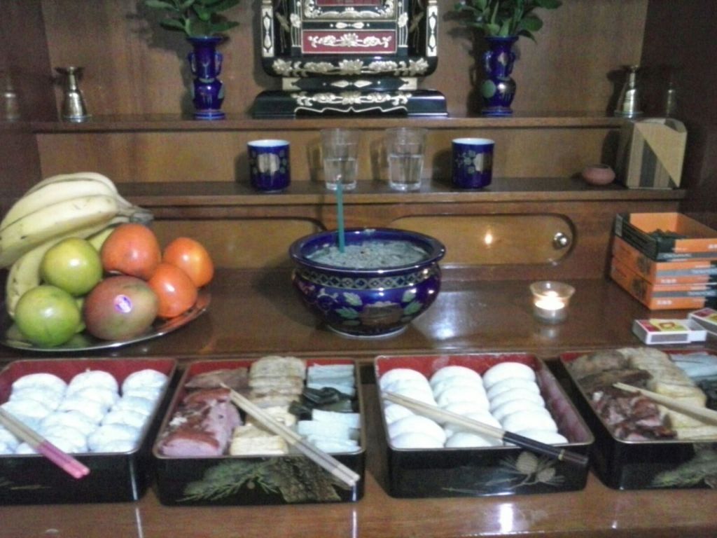Obon - comida no butsudan