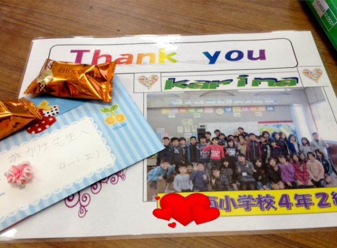 Presente de despedida dos alunos